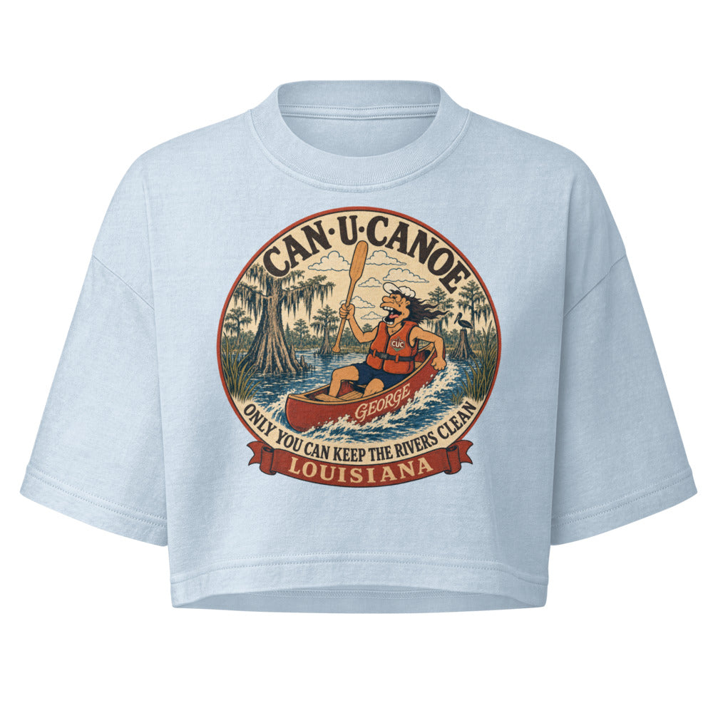George's Louisiana River Badge garment-dye crop tee variant 2