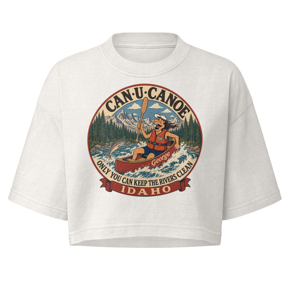 George's Idaho River Badge garment-dye crop tee variant 3