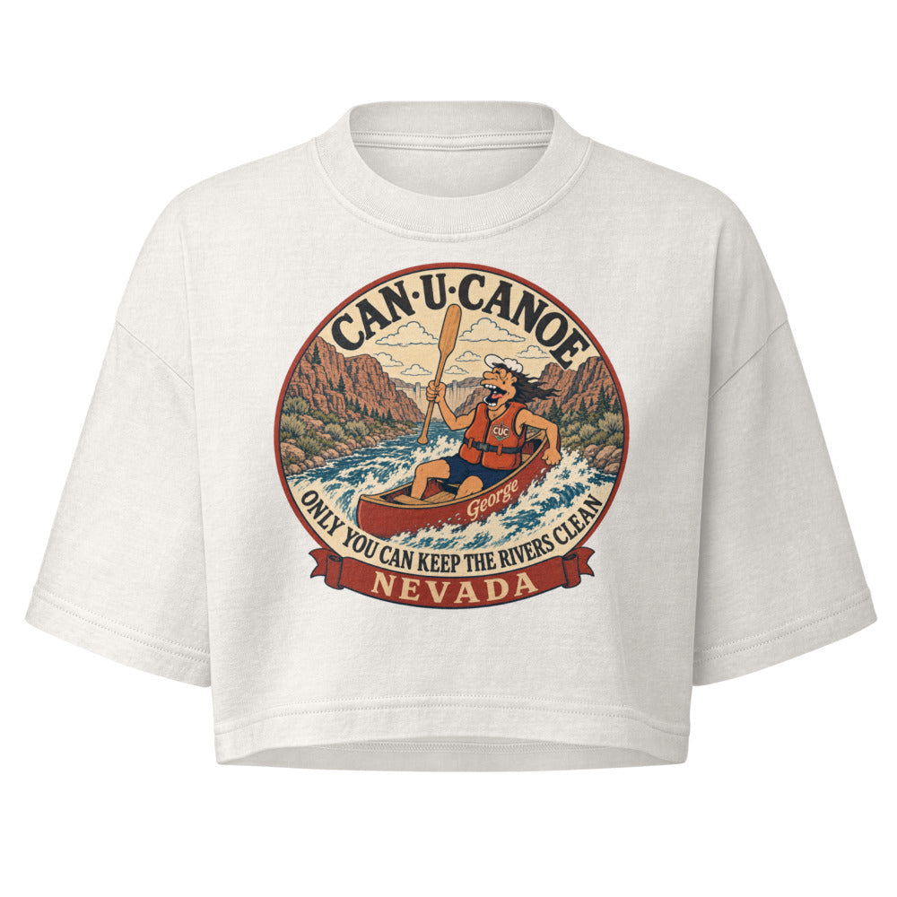 George's Nevada River Badge garment-dye crop tee variant 3