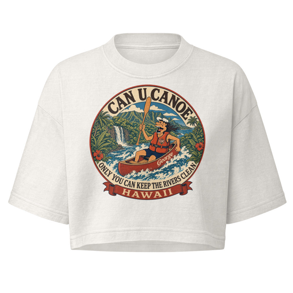 George's Hawaii River Badge garment-dye crop tee variant 3