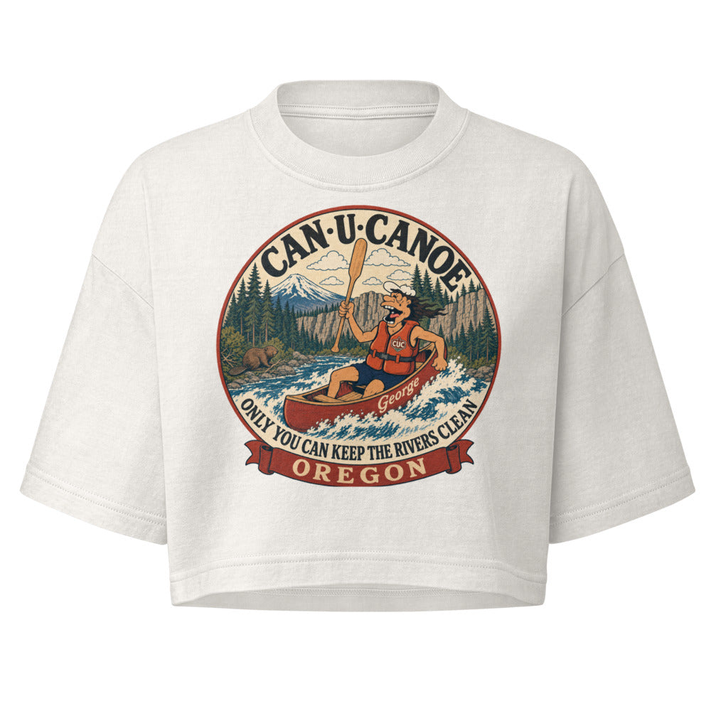 George's Oregon River Badge garment-dye crop tee colorway 3