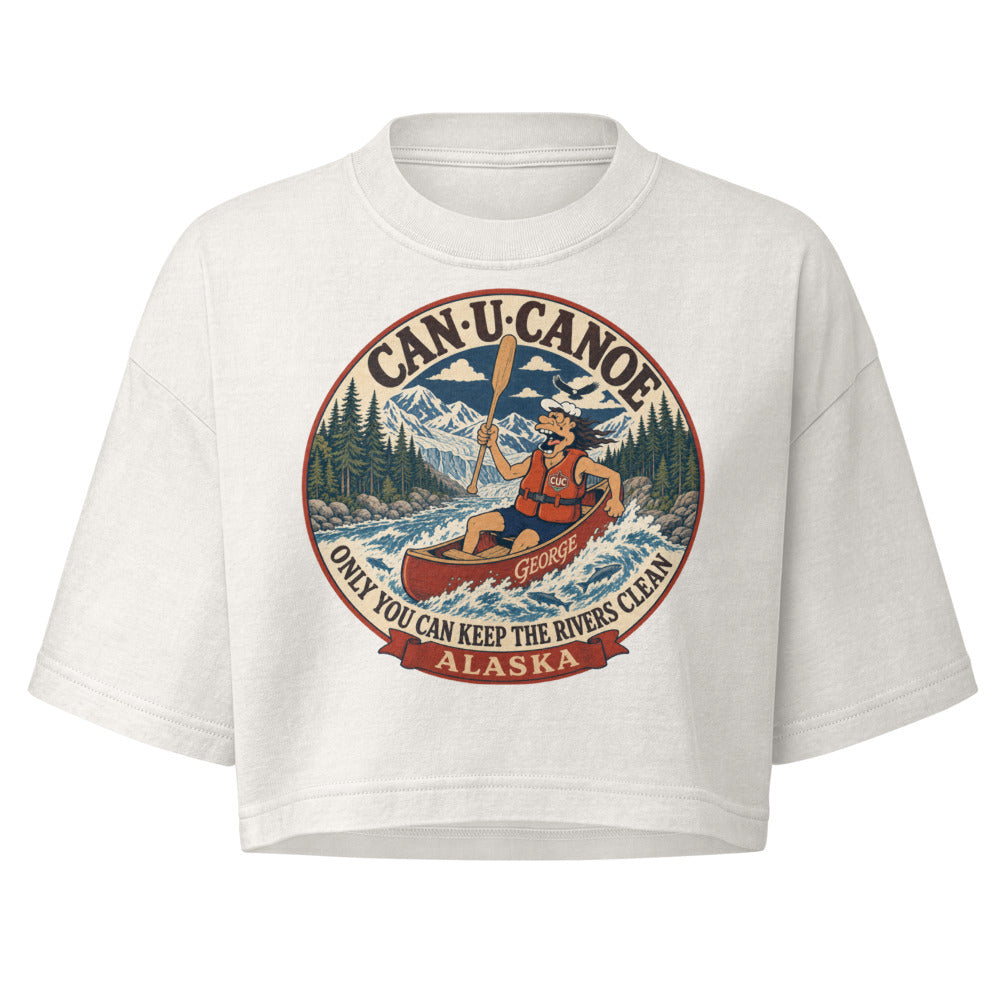 George's Alaska River Badge garment-dye crop tee colorway 3