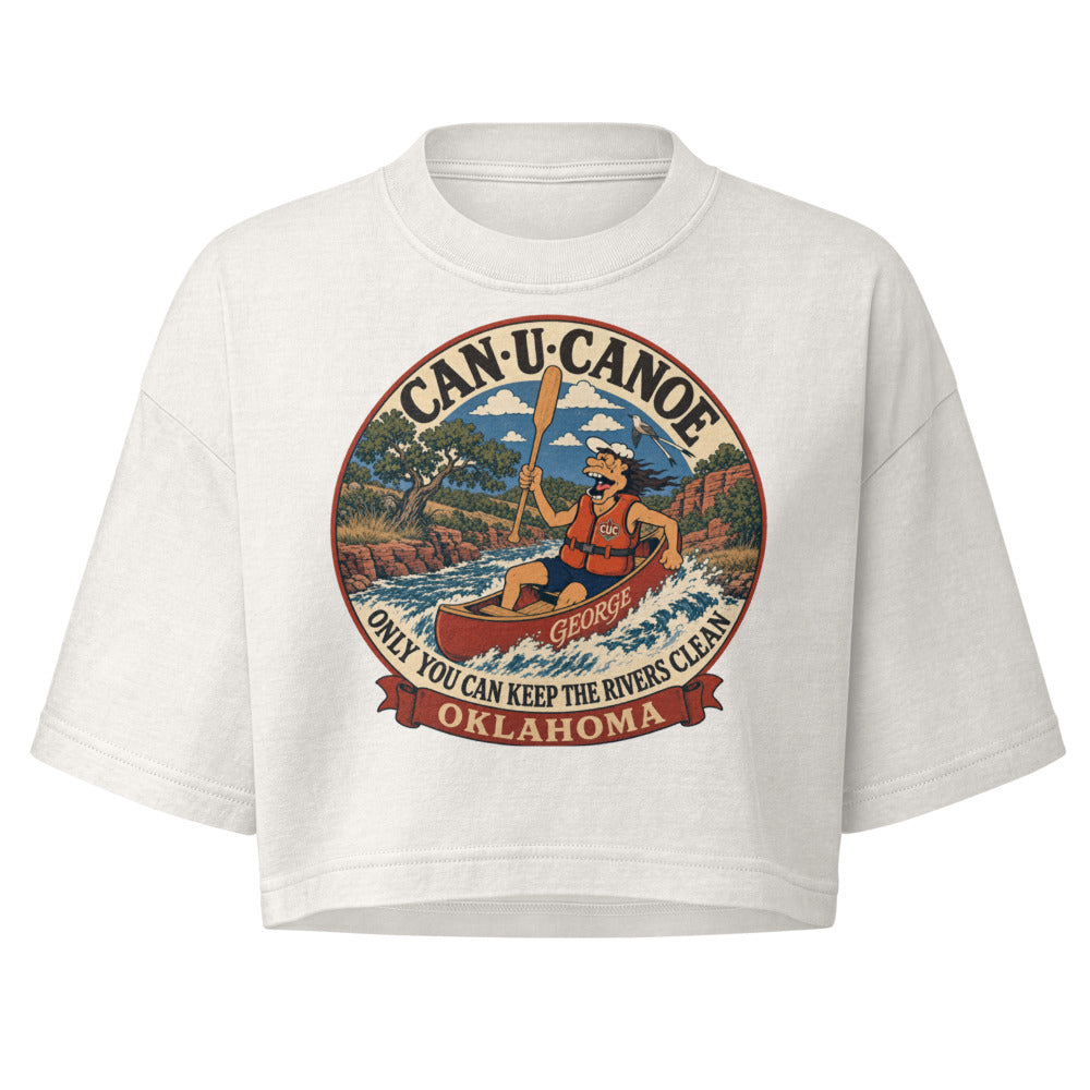 George's Oklahoma River Badge garment-dye crop tee variant 3