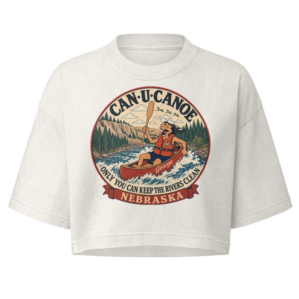 George's Nebraska River Badge garment-dye crop tee variant 3