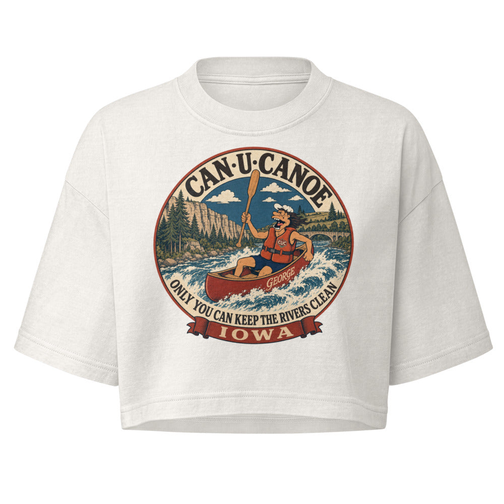 George's Iowa River Badge garment-dye crop tee variant 3