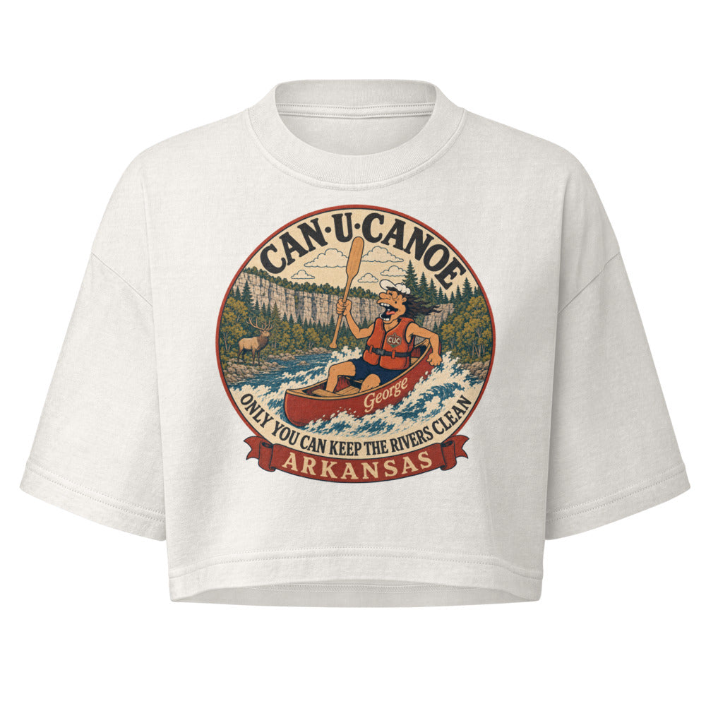 George's Arkansas River Badge garment-dye crop tee variant 3