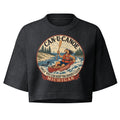 Michigan River Badge crop tee in Washed Black