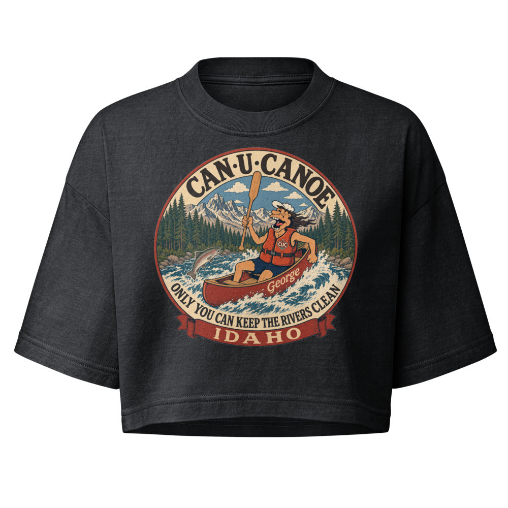 George's Idaho River Badge garment-dye crop tee variant 1