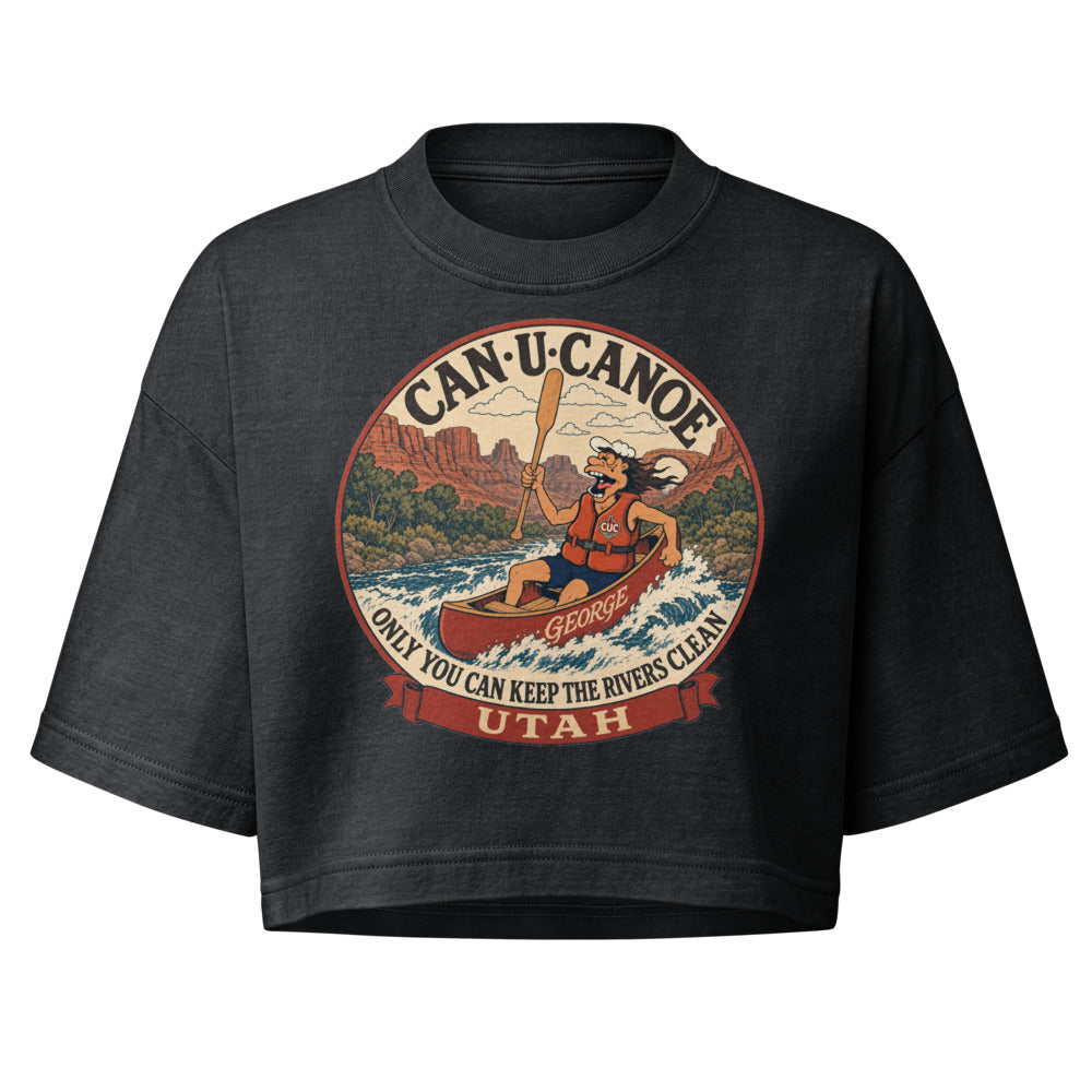 George's Utah River Badge garment-dye crop tee variant 1