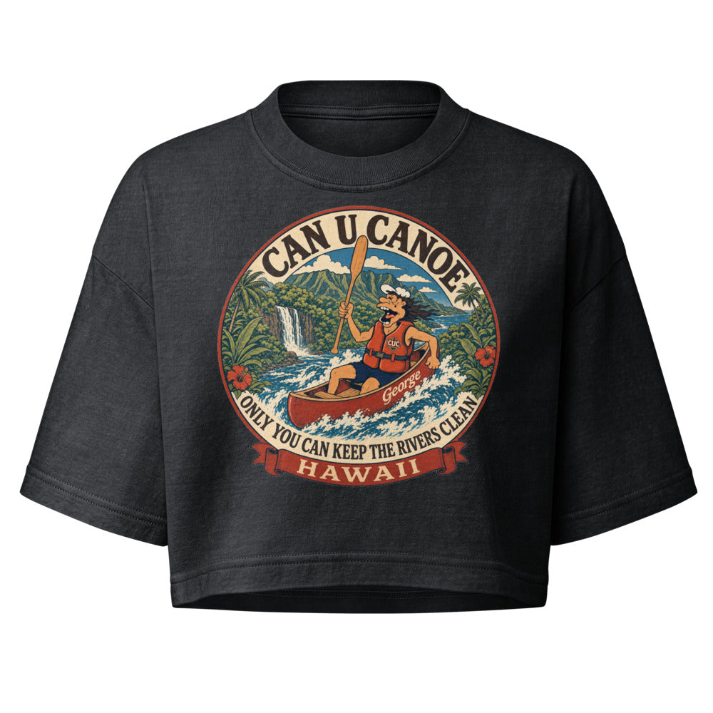 George's Hawaii River Badge garment-dye crop tee variant 1