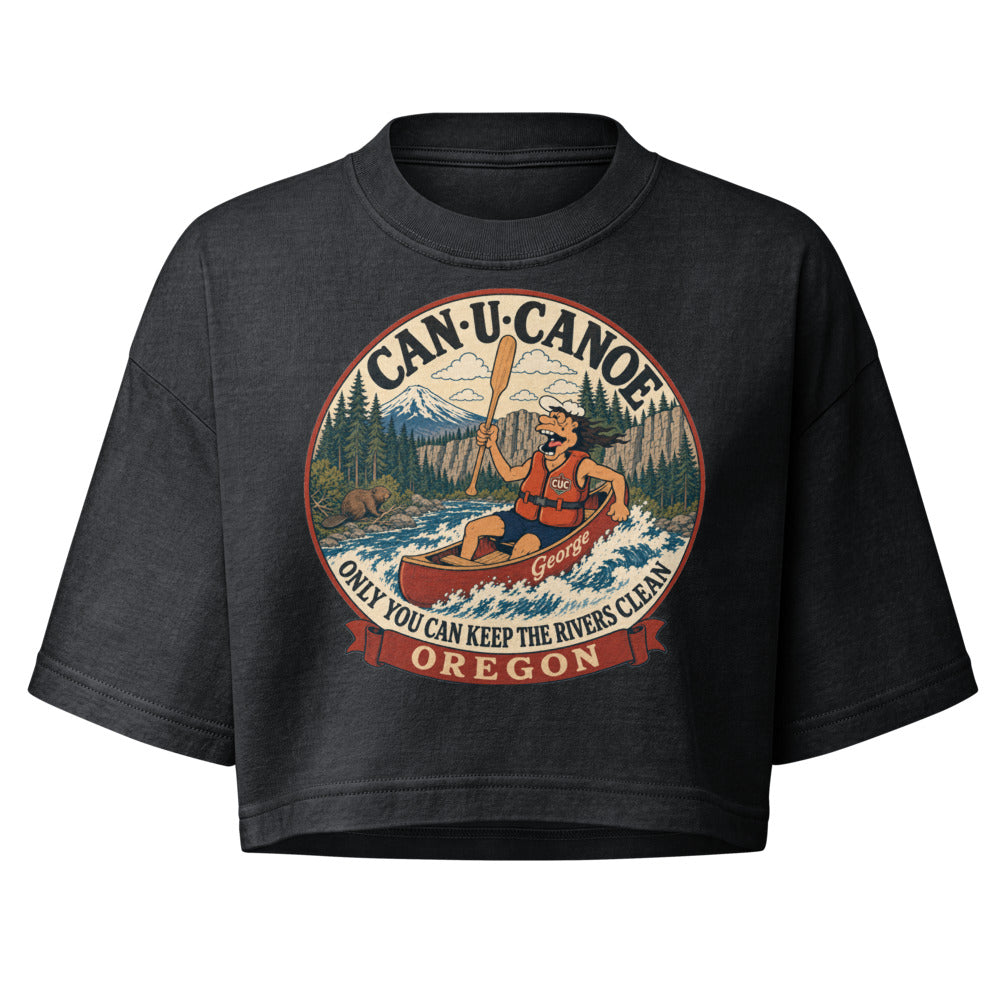 George's Oregon River Badge garment-dye crop tee colorway 1