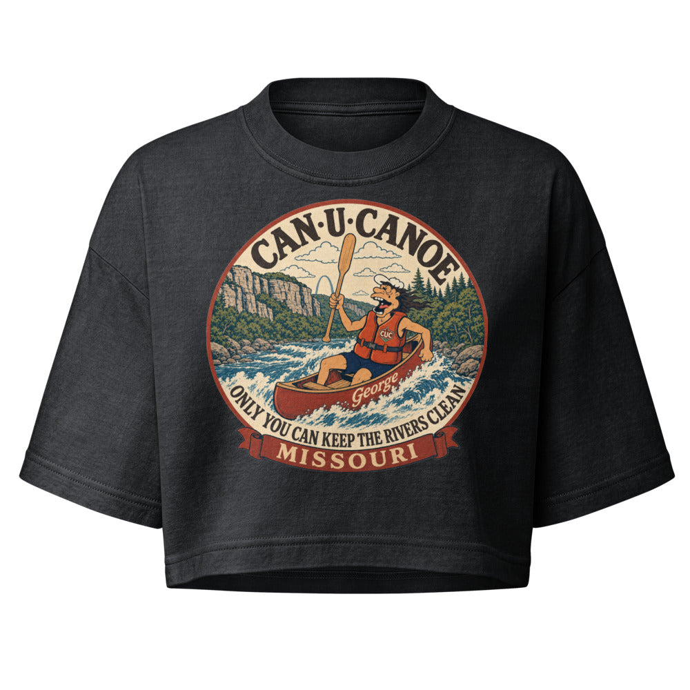 George's Missouri River Badge garment-dye crop tee variant 1