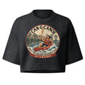 George's Alabama River Badge garment-dye crop tee - Washed Black