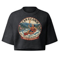 George's North Carolina River Badge garment-dye crop tee - Washed Black