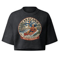 George's South Carolina River Badge garment-dye crop tee - Washed Black