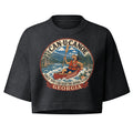 George's Georgia River Badge garment-dye crop tee - Washed Black
