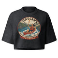 George's Florida River Badge garment-dye crop tee - Washed Black