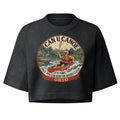 George's Ohio River Badge garment-dye crop tee - Washed Black