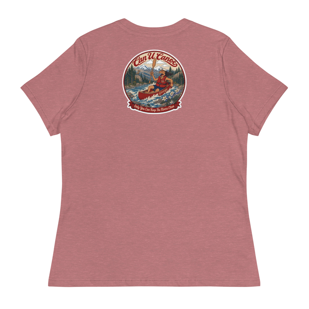 CUC Relaxed T-Shirt — George's Easy Float Tee | Heather Mauve | S | back | approved George campaign artwork