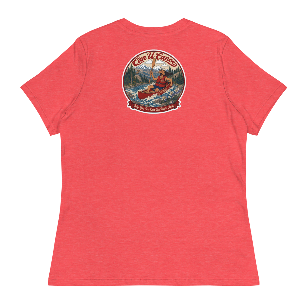 CUC Relaxed T-Shirt — George's Easy Float Tee | Heather Red | S | back | approved George campaign artwork