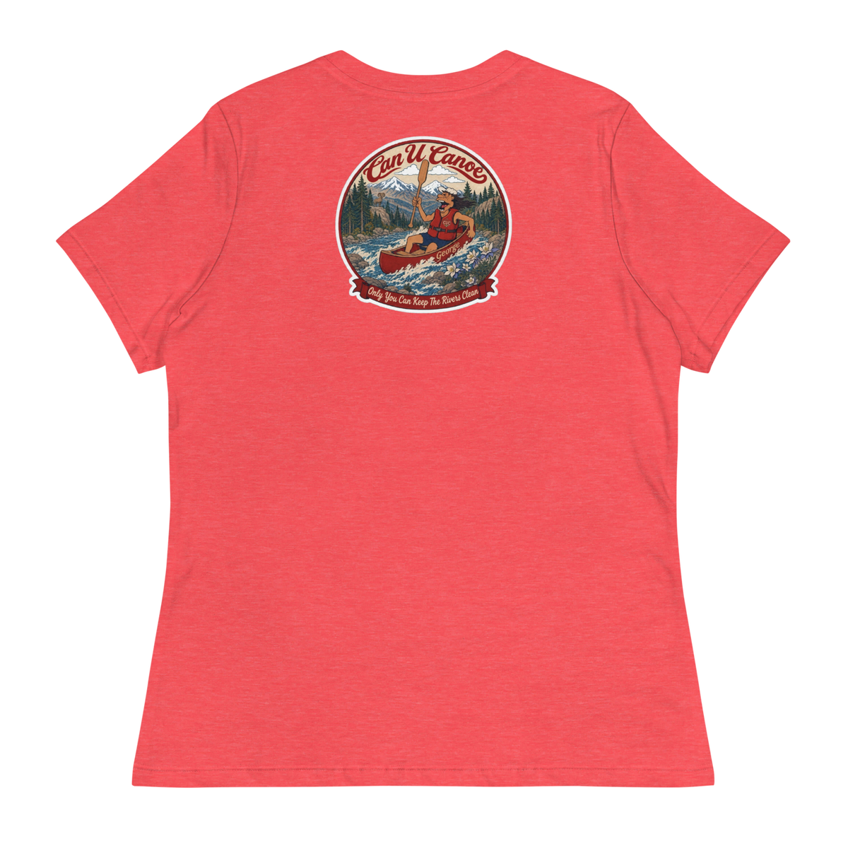 CUC Relaxed T-Shirt — George's Easy Float Tee | Heather Red | S | back | approved George campaign artwork