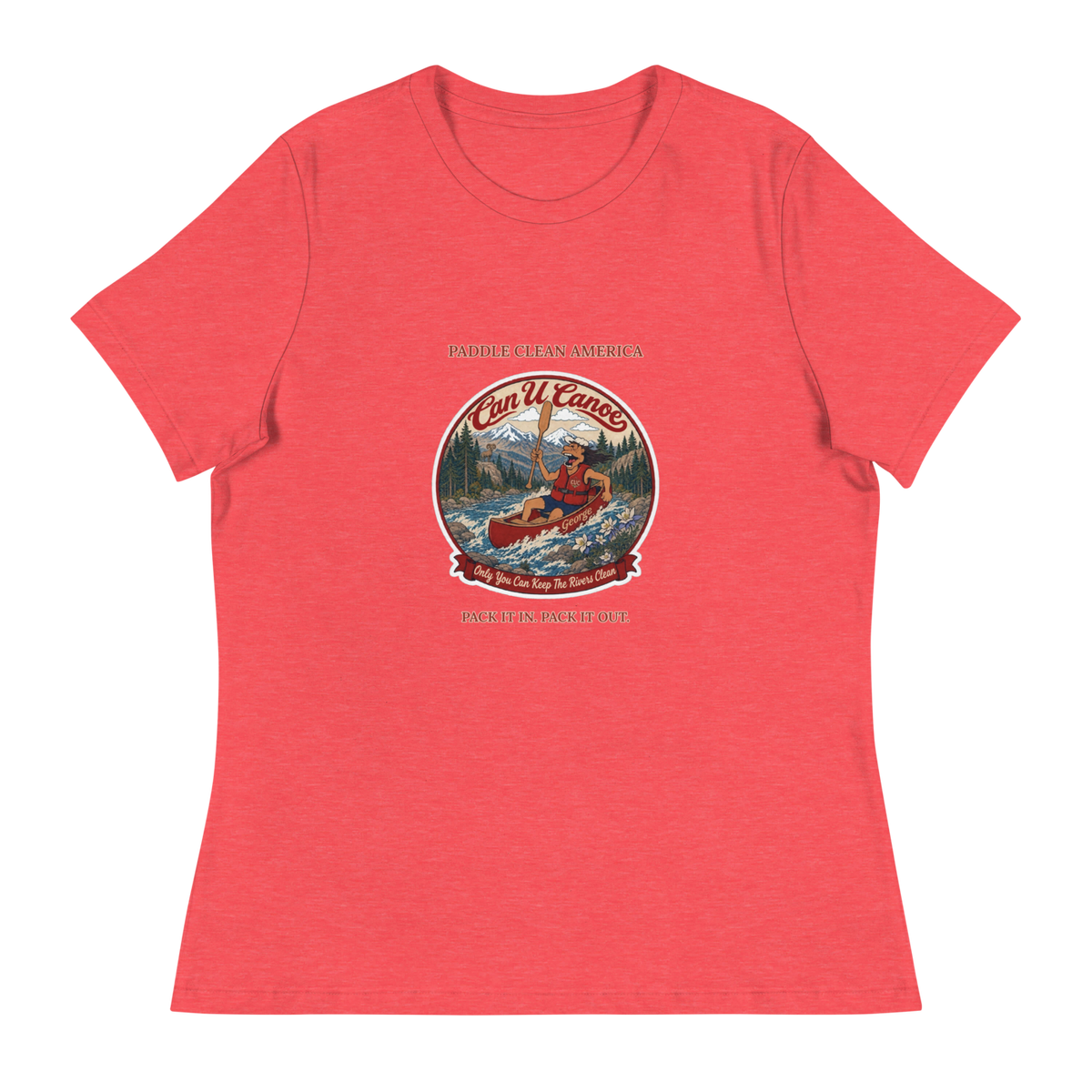 CUC Relaxed T-Shirt — George's Easy Float Tee | Heather Red | S | front | approved George campaign artwork