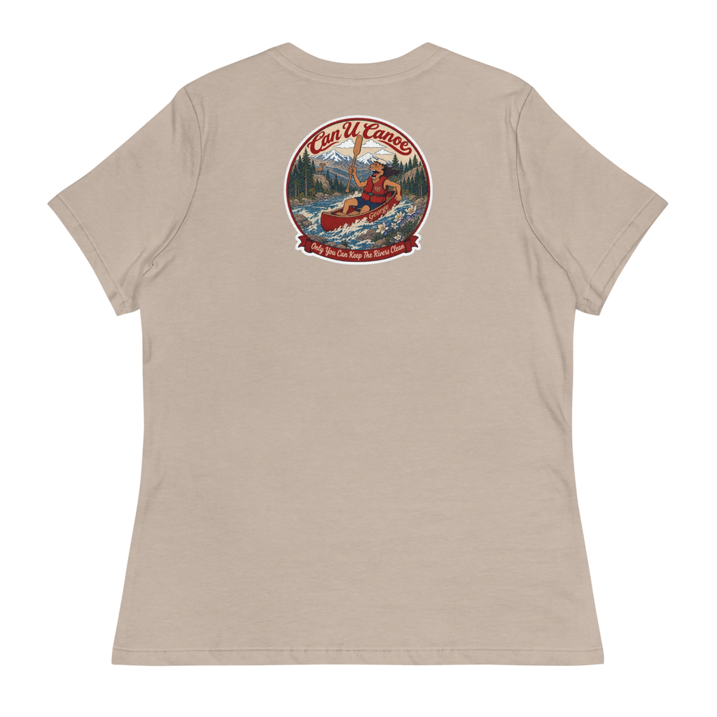 CUC Relaxed T-Shirt — George's Easy Float Tee | Heather Stone | S | back | approved George campaign artwork