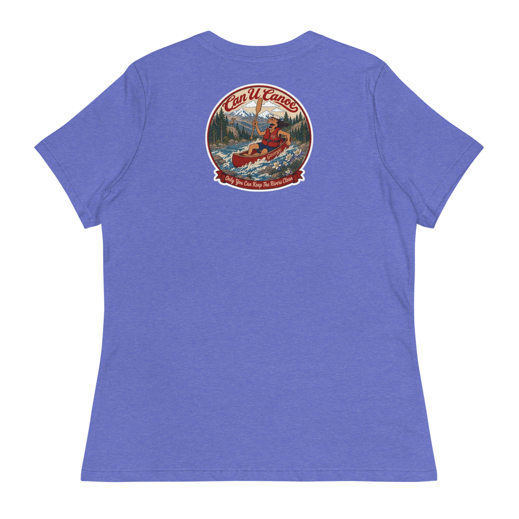 CUC Relaxed T-Shirt — George's Easy Float Tee | Heather True Royal | S | back | approved George campaign artwork