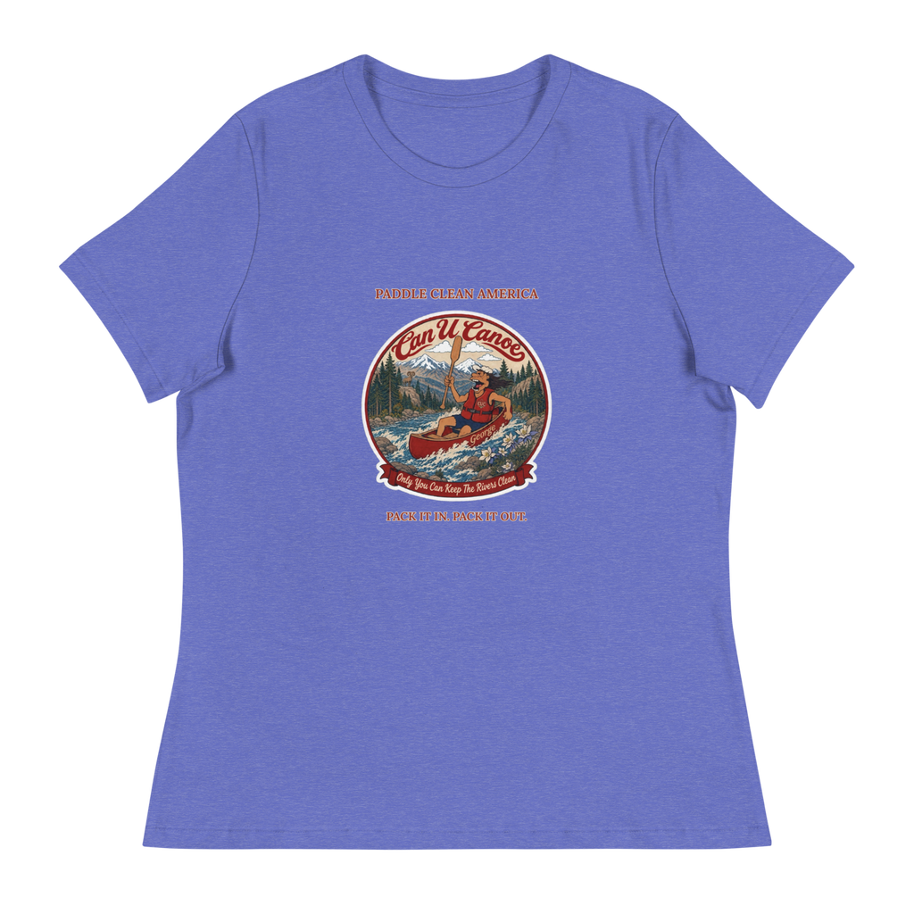CUC Relaxed T-Shirt — George's Easy Float Tee | Heather True Royal | S | front | approved George campaign artwork