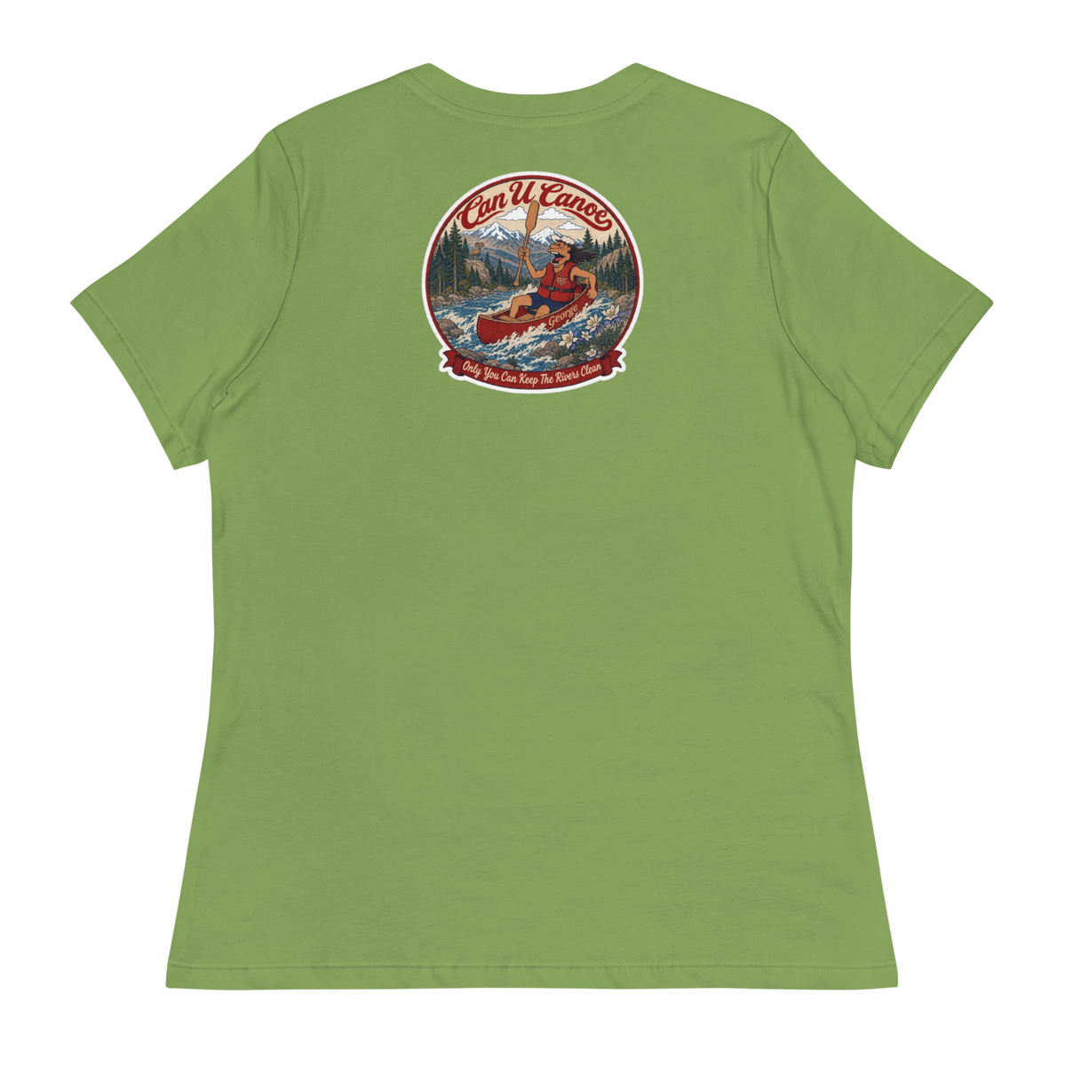 CUC Relaxed T-Shirt — George's Easy Float Tee | Leaf | S | back | approved George campaign artwork