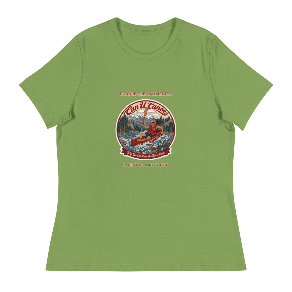 CUC Relaxed T-Shirt — George's Easy Float Tee | Leaf | S | front | approved George campaign artwork