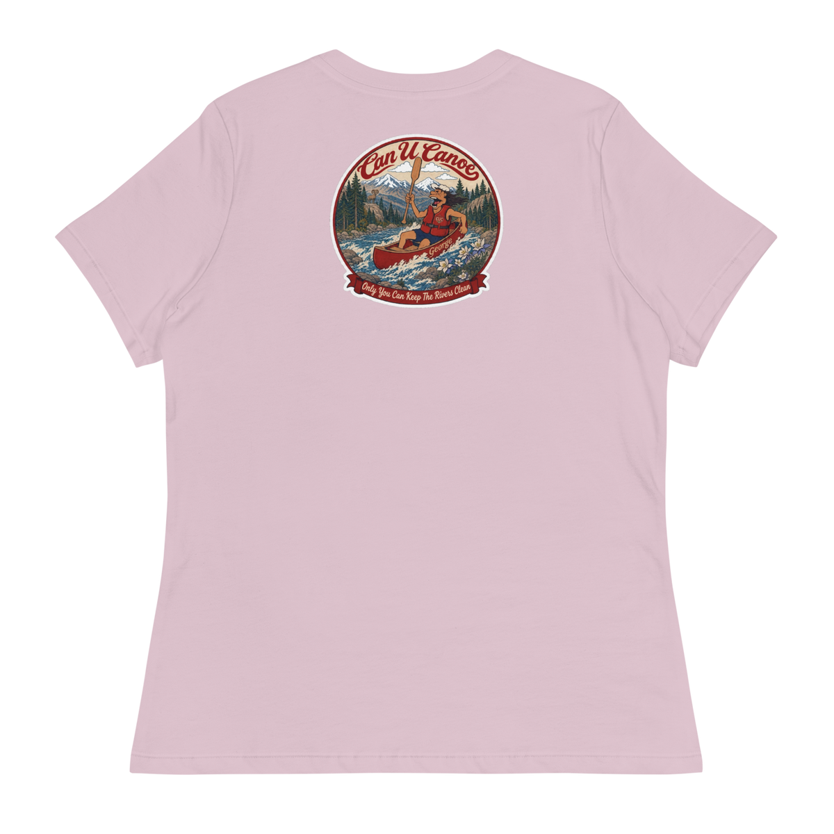 CUC Relaxed T-Shirt — George's Easy Float Tee | Light Violet | S | back | approved George campaign artwork