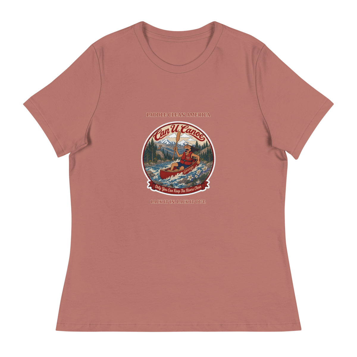 CUC Relaxed T-Shirt — George's Easy Float Tee | Mauve | S | front | approved George campaign artwork