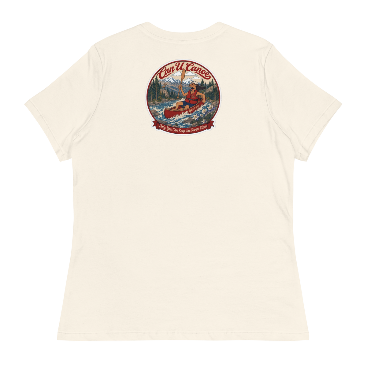 CUC Relaxed T-Shirt — George's Easy Float Tee | Natural | S | back | approved George campaign artwork