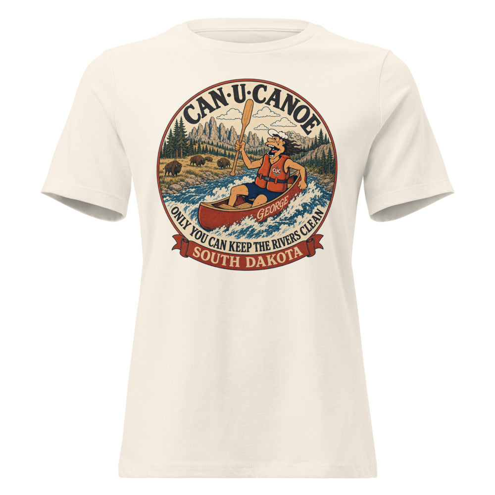 George’s South Dakota River Badge Women’s Relaxed Tee in Natural