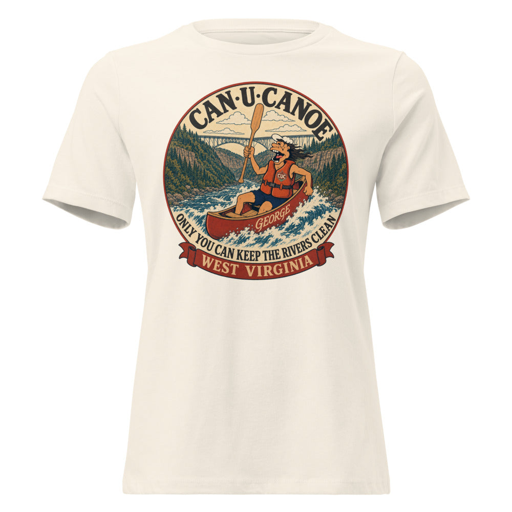 George's West Virginia River Badge women's relaxed tee - Natural
