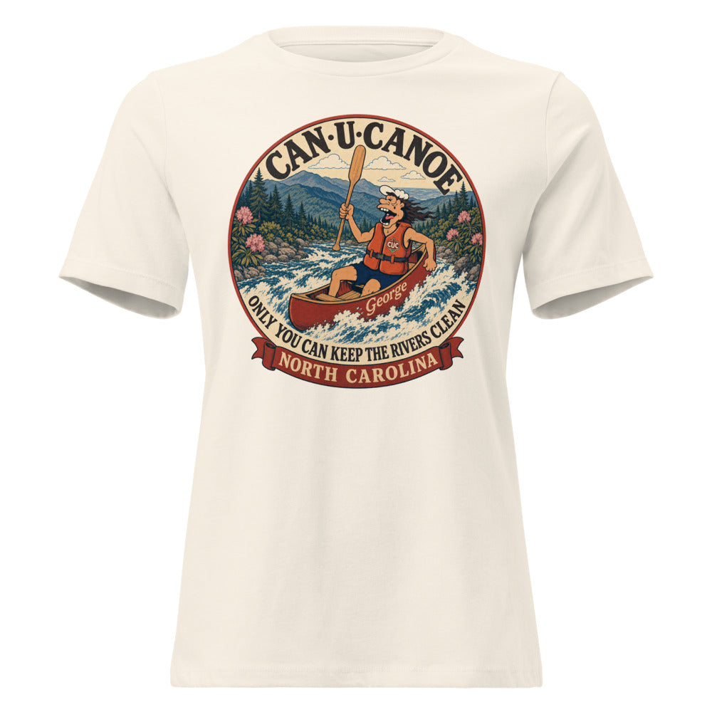 George's North Carolina River Badge women's relaxed tee - Natural