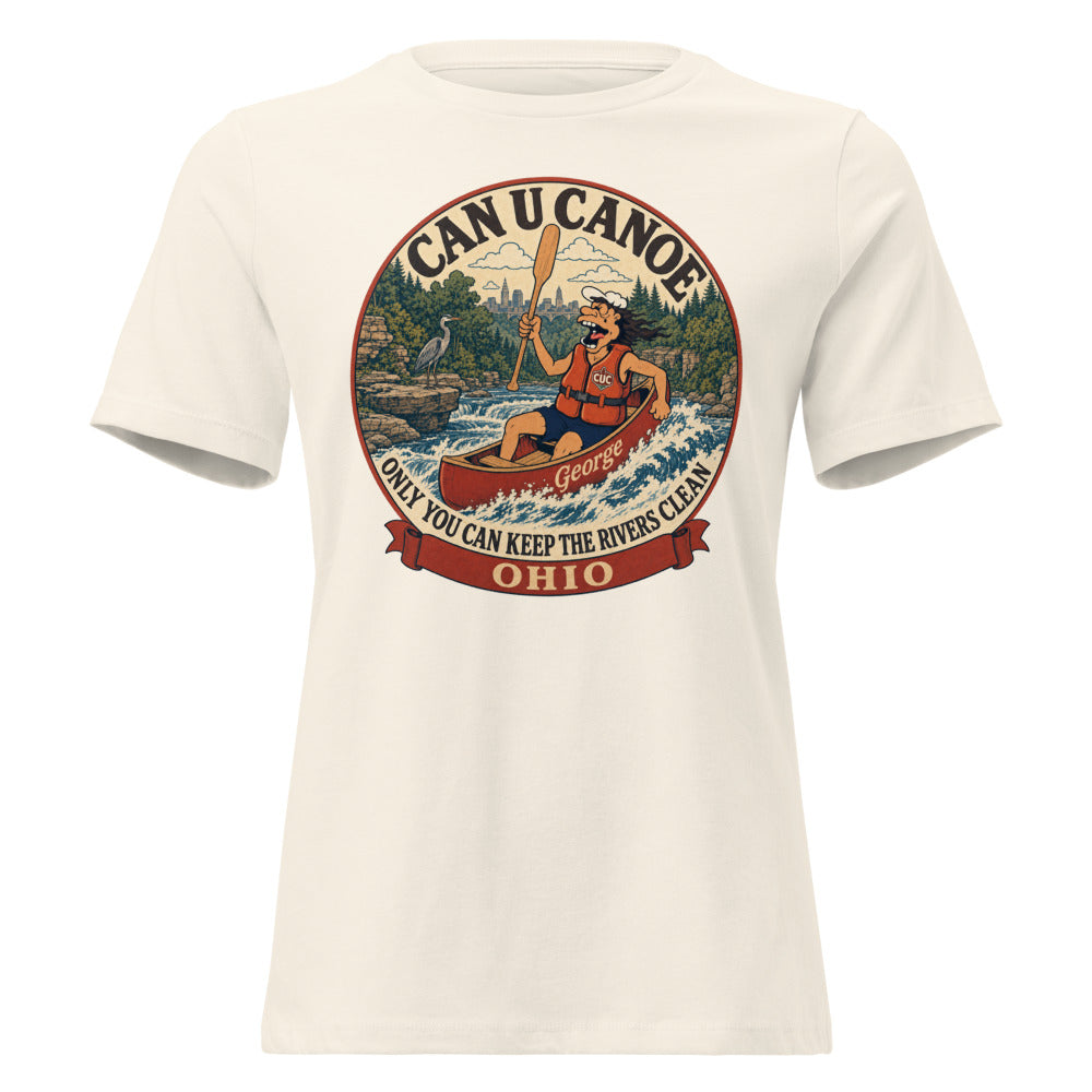 George's Ohio River Badge women's relaxed tee - Natural