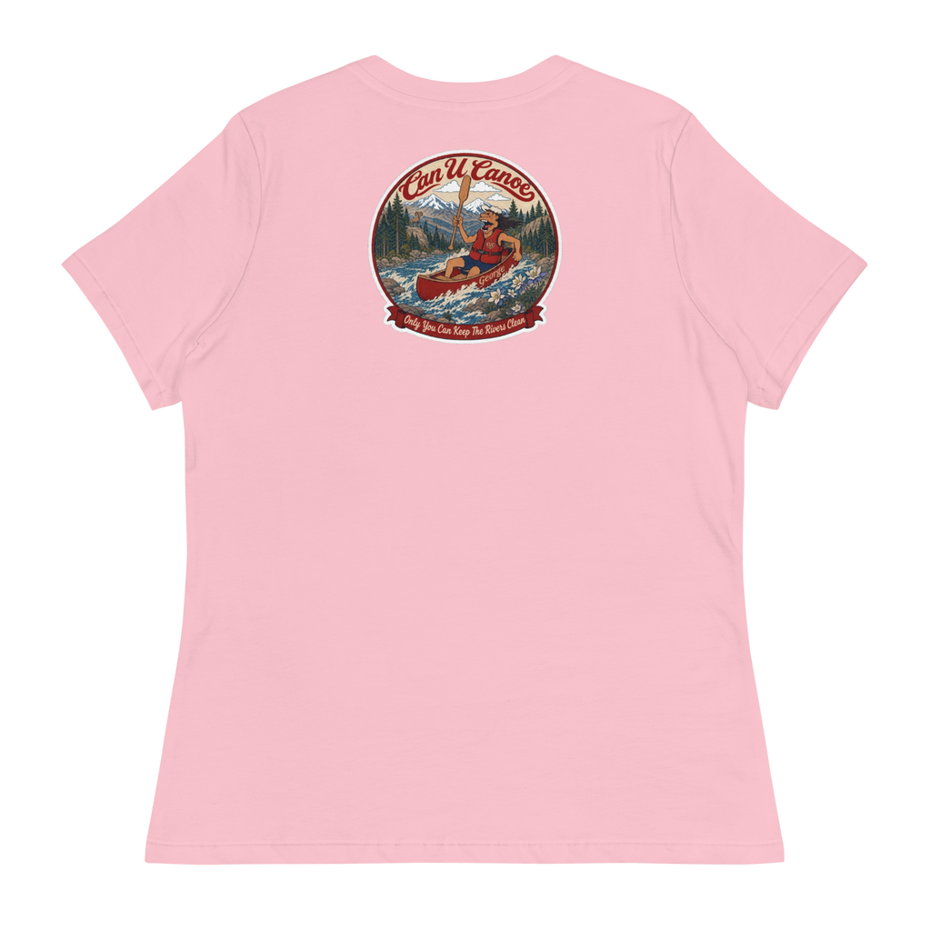 CUC Relaxed T-Shirt — George's Easy Float Tee | Pink | S | back | approved George campaign artwork