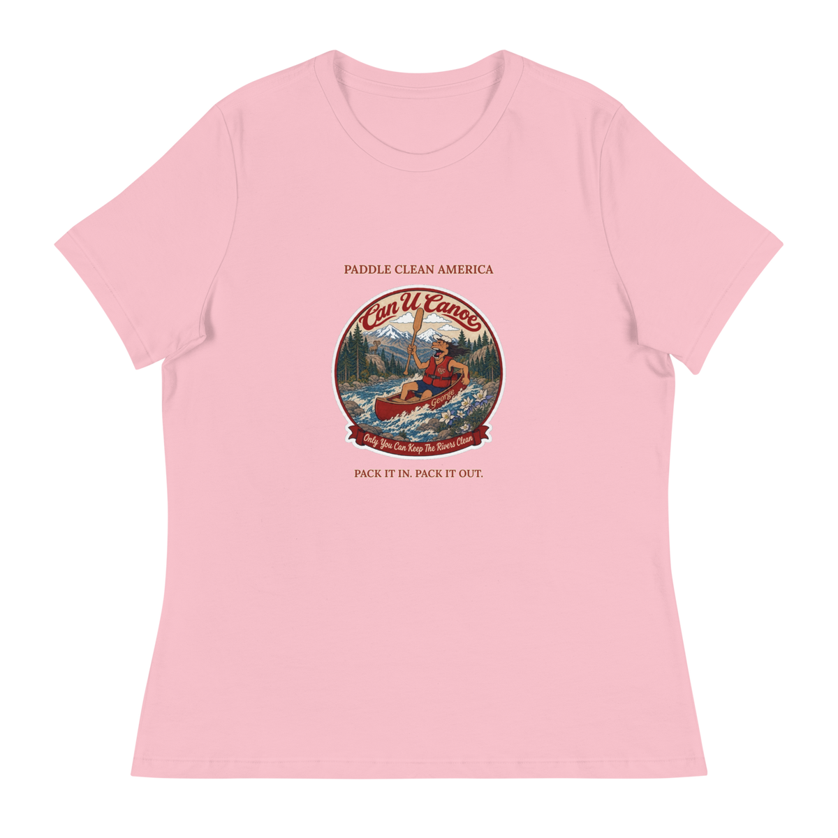 CUC Relaxed T-Shirt — George's Easy Float Tee | Pink | S | front | approved George campaign artwork