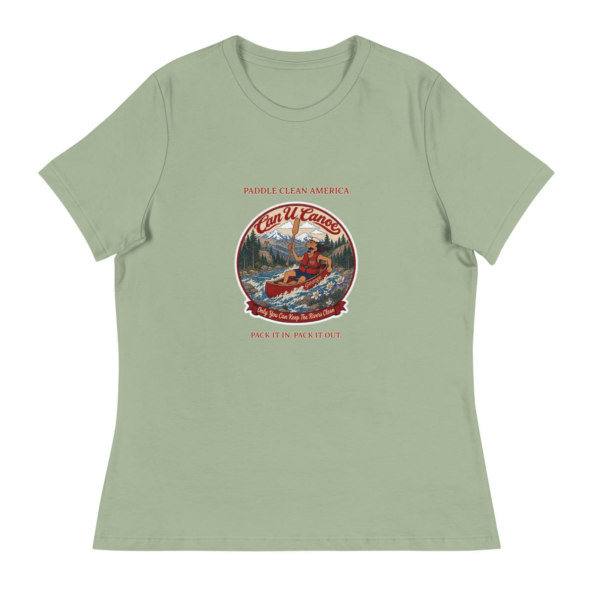 CUC Relaxed T-Shirt — George's Easy Float Tee | Sage | S | front | approved George campaign artwork