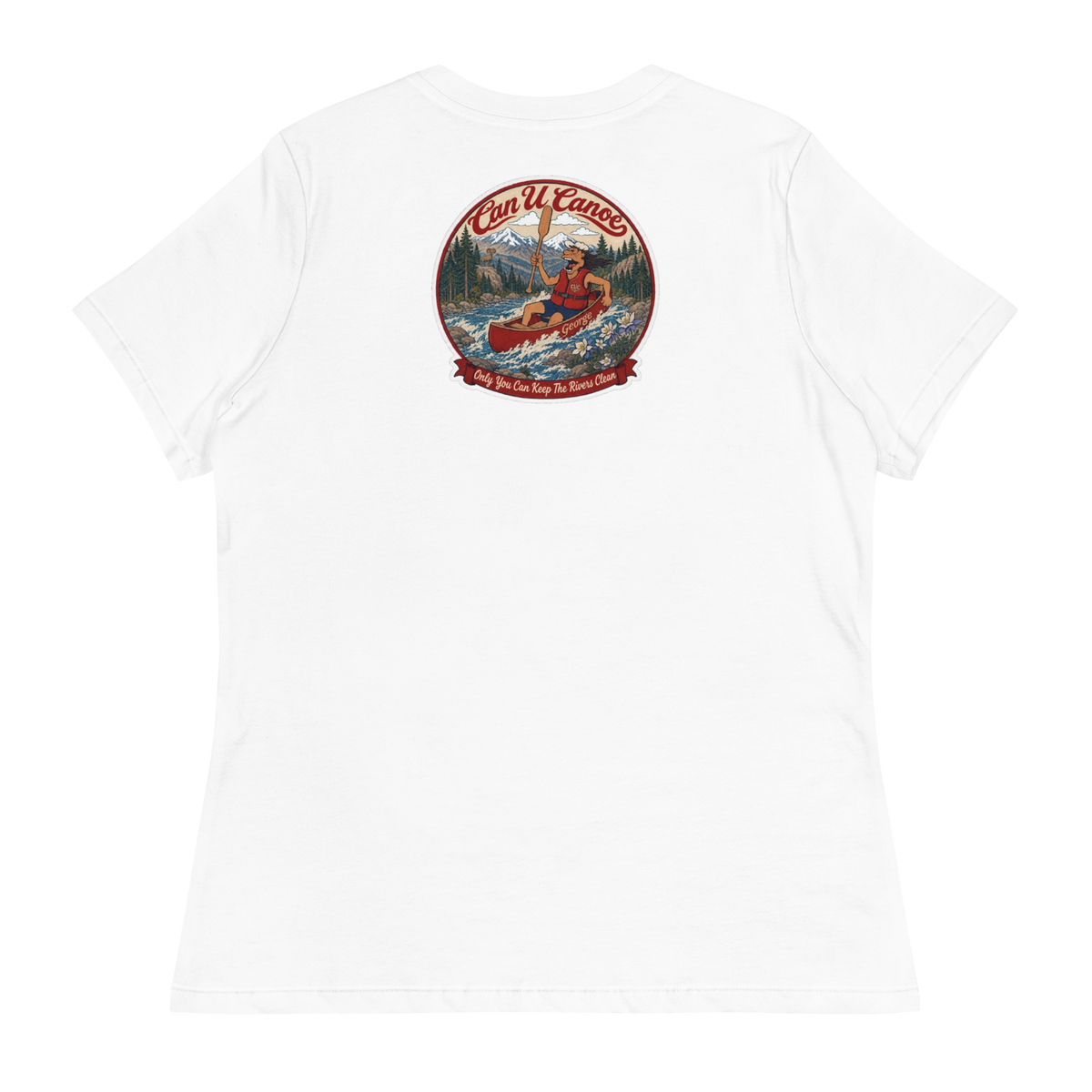 CUC Relaxed T-Shirt — George's Easy Float Tee | White | S | back | approved George campaign artwork