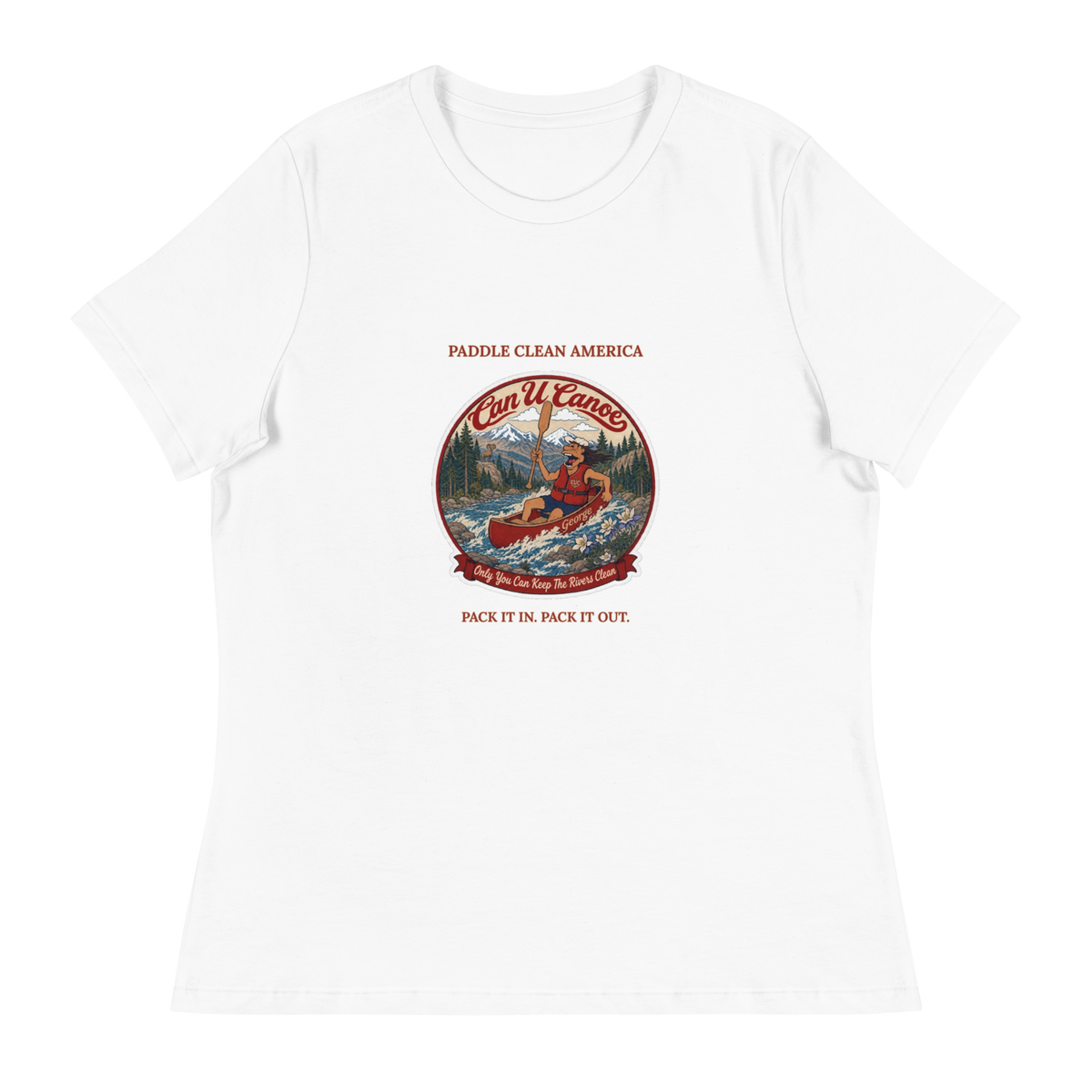 CUC Relaxed T-Shirt — George's Easy Float Tee | White | S | front | approved George campaign artwork