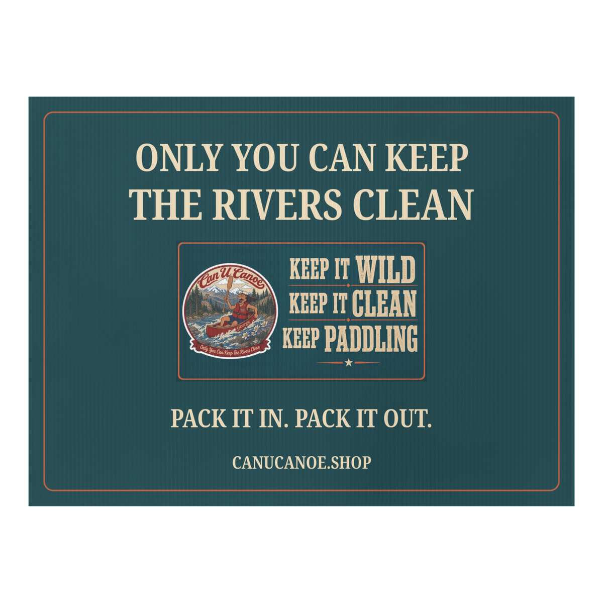 CUC Yard Sign — George’s Riverfront Sign | None | Double-sided | front | exact approved George badge
