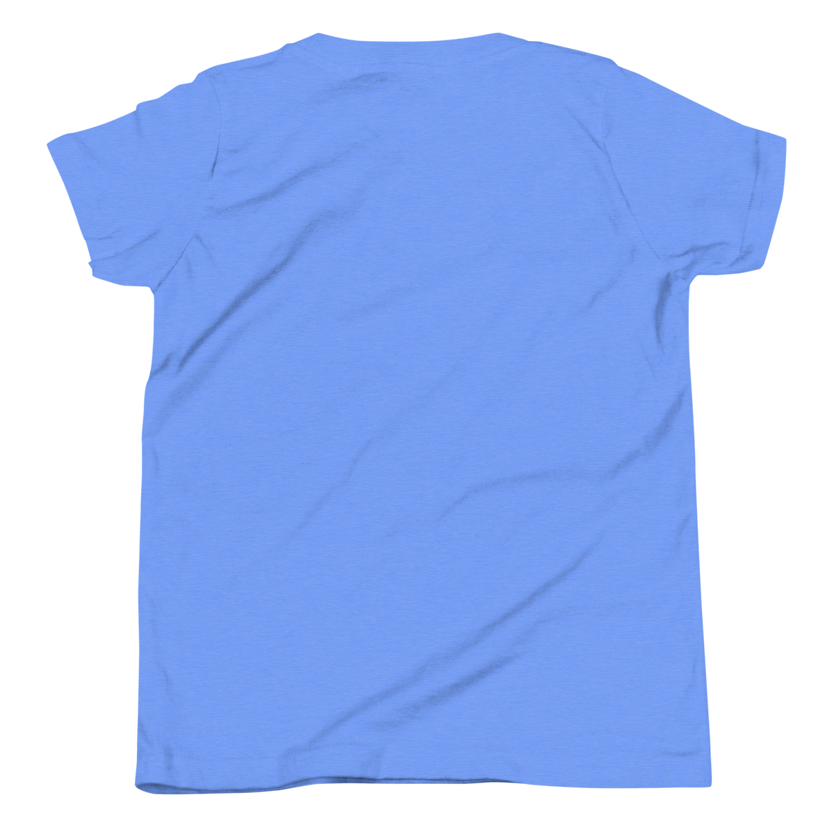 Junior River Rangers Youth Tee — Pink Canoe Edition | Heather Columbia Blue | back | newest girl pledge-card artwork