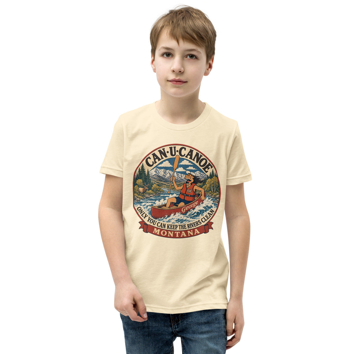 George's Montana Junior River Keeper youth tee in Natural